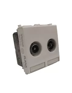 Vimar 14310.05 Toma Directa TV-Rd-Sat 5Db 2 Unidades Serie Plana Blanca